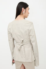 Rick Owens SS 2021 Distressed Leather Jacket