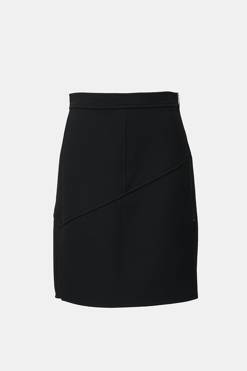 Louis Vuitton Wool Asymmetrical Skirt