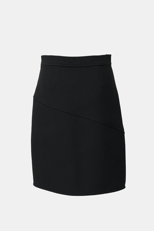 Louis Vuitton Wool Asymmetrical Skirt