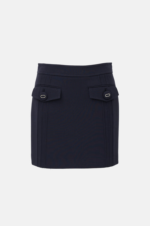 Prada 2017 Wool Mini Skirt