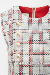 Gucci 2016 Metallic Tweed Shift Dress
