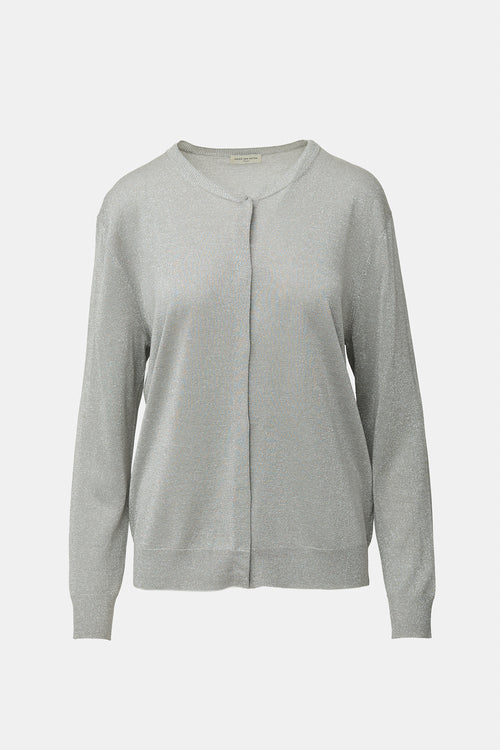 Dries Van Noten Metallic Knit Cardigan