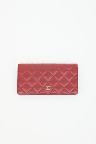 Chanel 2012 Quilted Leather L-Yen Wallet