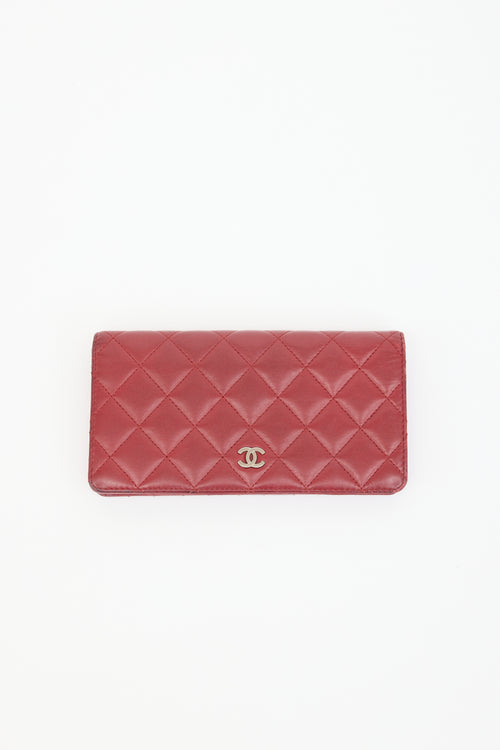 Chanel 2012 Quilted Leather L-Yen Wallet