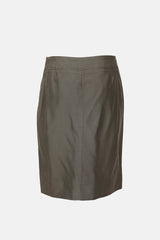 Louis Vuitton Vintage Twill Midi Skirt