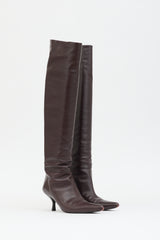 The Row Leather Bourgeoise Boot