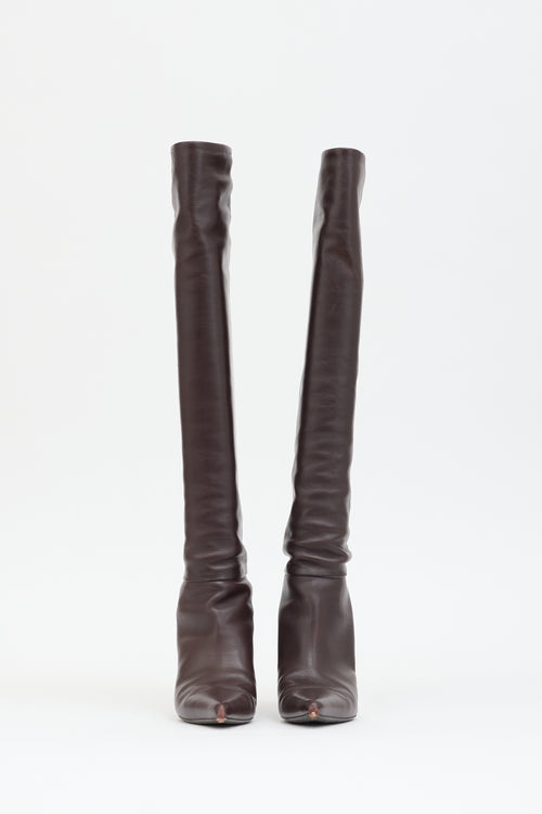 The Row Leather Bourgeoise Boot