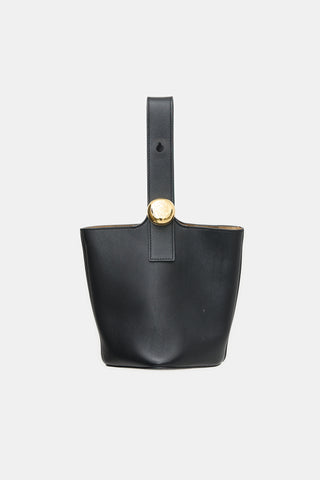 Loewe Leather Mini Pebble Bucket Bag