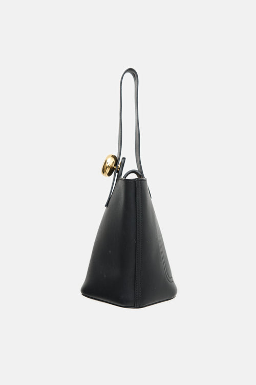 Loewe Leather Mini Pebble Bucket Bag
