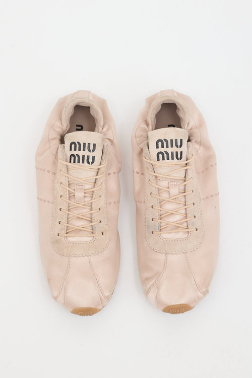 Miu Miu Satin Plume Sneaker