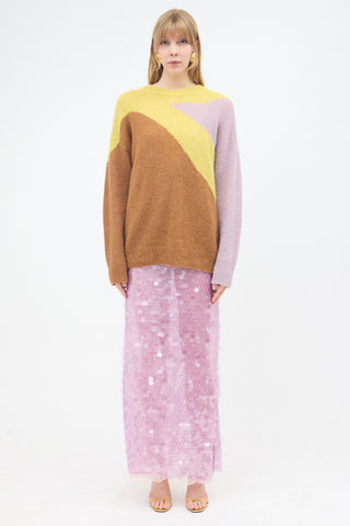Dries Van Noten Oversized Colour Block Sweater