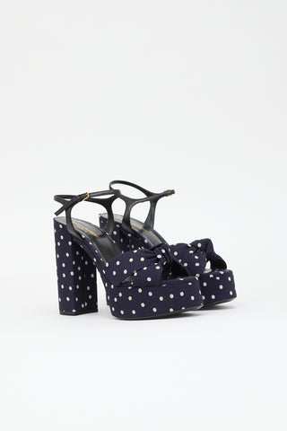 Saint Laurent Bianca 85 Polka Dot  Sandal