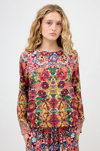 Pierre-Louis Mascia Silk Floral Two Piece Set