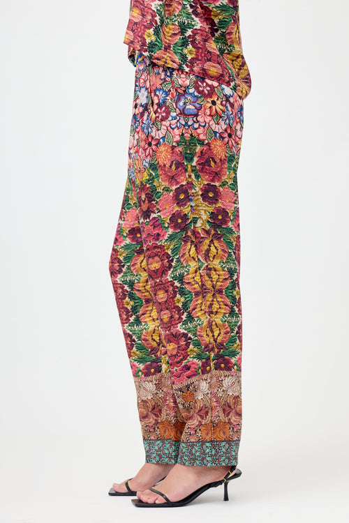 Pierre-Louis Mascia Silk Floral Two Piece Set