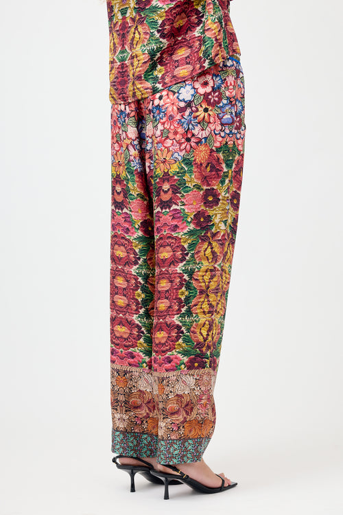 Pierre-Louis Mascia Silk Floral Two Piece Set
