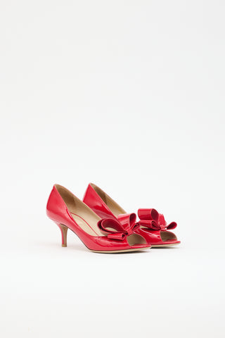 Valentino Patent Bow  Pump