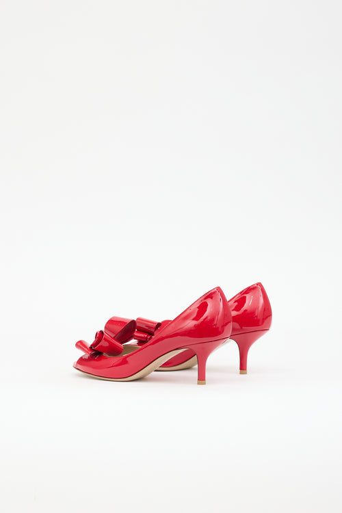 Valentino Patent Bow  Pump