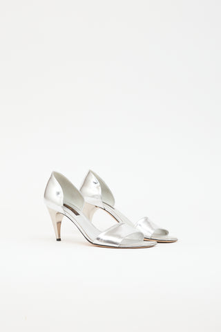 Louis Vuitton Metallic Patent  Sandal