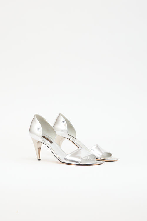 Louis Vuitton Metallic Patent  Sandal