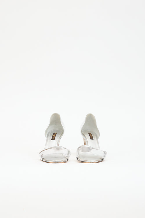 Louis Vuitton Metallic Patent  Sandal