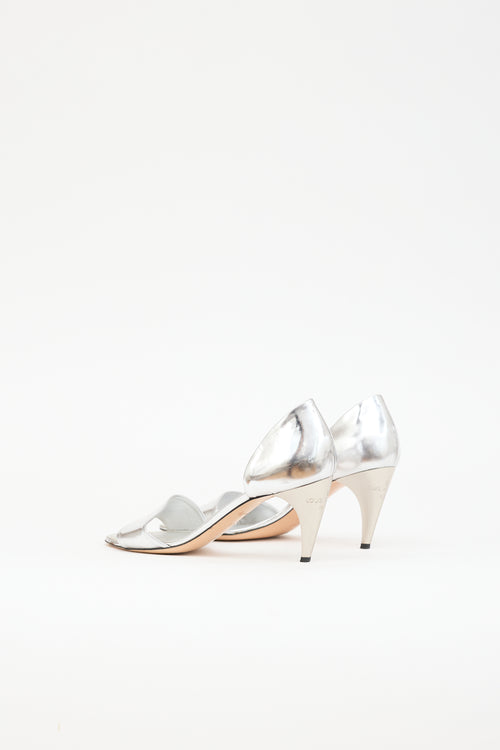 Louis Vuitton Metallic Patent  Sandal