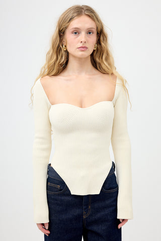 Khaite Ribbed Knit Maddy Top