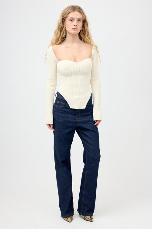 Khaite Ribbed Knit Maddy Top