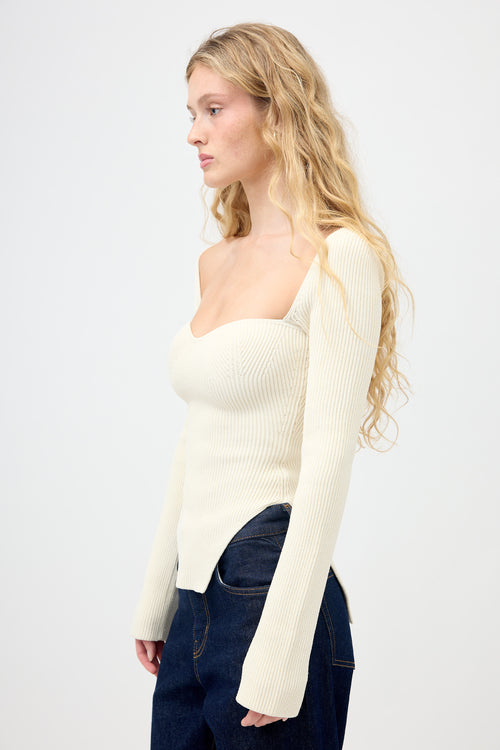 Khaite Ribbed Knit Maddy Top