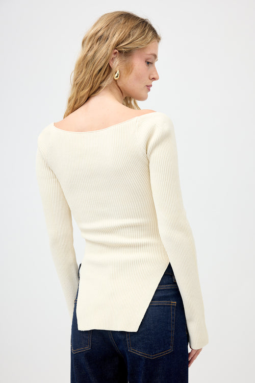 Khaite Ribbed Knit Maddy Top