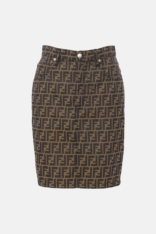 Fendi Jeans Vintage Zucca Skirt