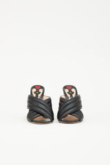 Gucci Leather Webby Snake Mule