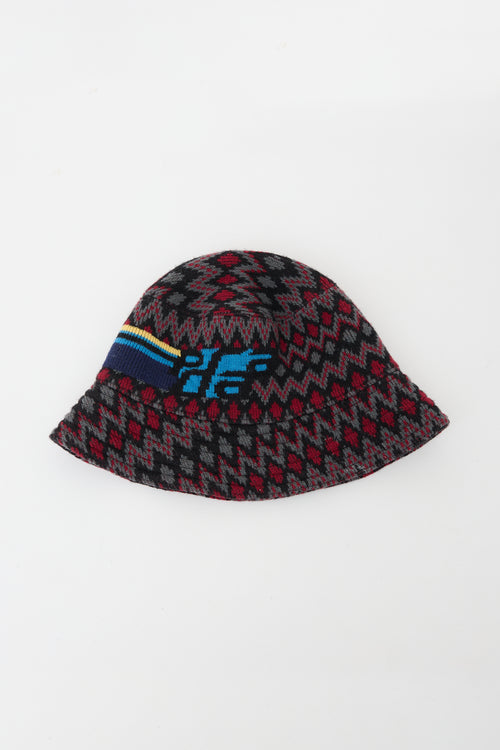 Prada Wool & Cashmere Knit Bucket Hat