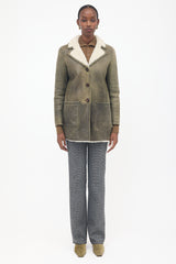 Prada 2012 Aged Shearling Coat