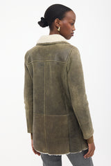 Prada 2012 Aged Shearling Coat