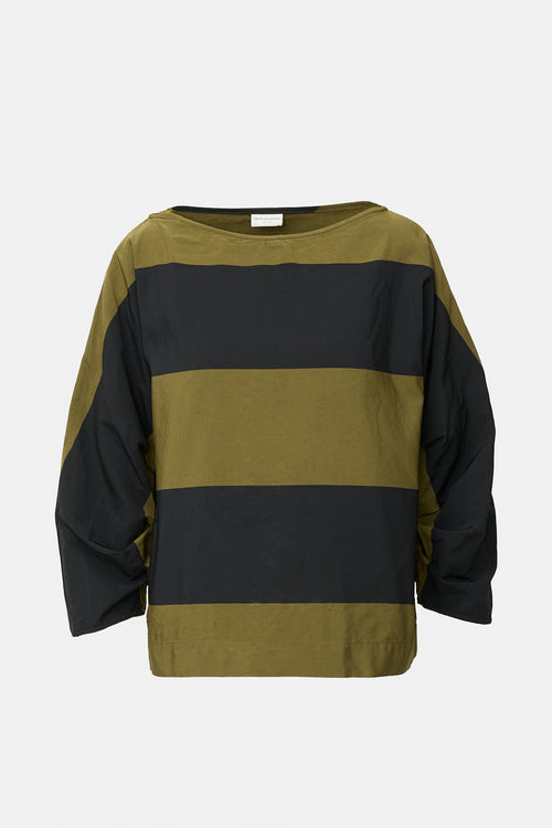Dries Van Noten Linen Striped Top