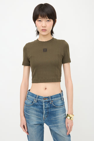 Loewe Cropped Anagram T-Shirt