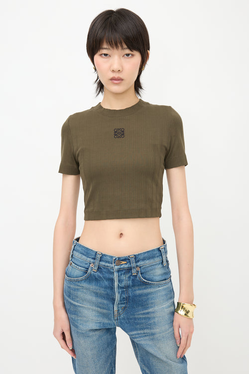 Loewe Cropped Anagram T-Shirt