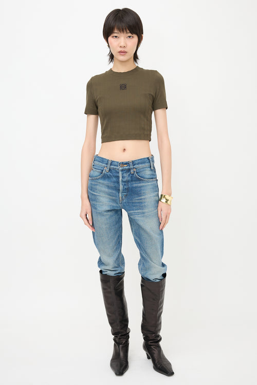 Loewe Cropped Anagram T-Shirt