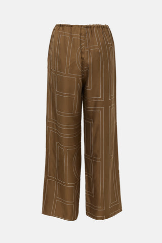 Toteme Silk Satin Monogram PJ Pant