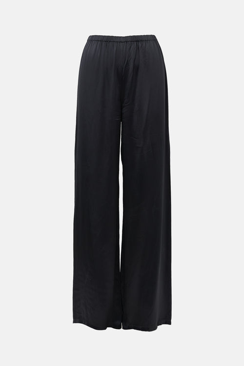 Ferragamo Satin Wide Leg Pant