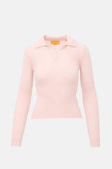 Guest In Residence Cashmere Ribbed Waffle Polo
