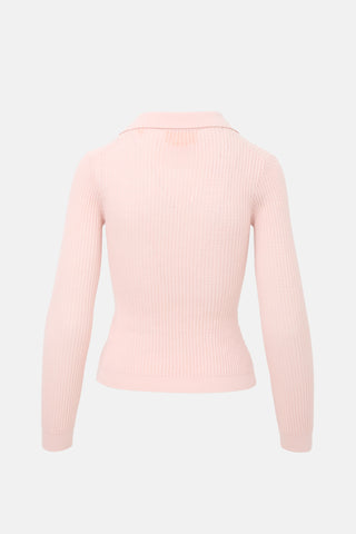 Guest In Residence Cashmere Ribbed Waffle Polo