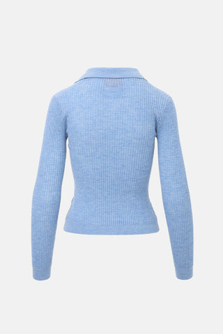 Guest In Residence Cashmere Ribbed Waffle Polo