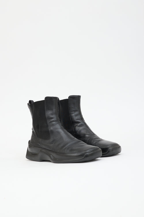 Prada Sport Leather Chelsea Boot