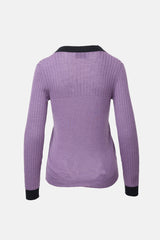 Prada Ribbed & Jersey Knit Cardigan