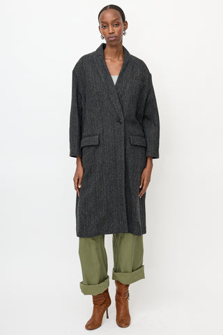 Isabel Marant Étoile Wool Patterned Henlo Coat