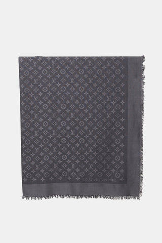Louis Vuitton Silk & Wool Monogram Scarf
