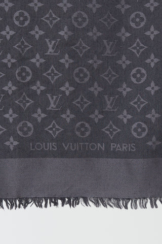 Louis Vuitton Silk & Wool Monogram Scarf