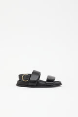 Dries Van Noten Padded Leather Velcro Sandal