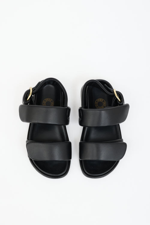 Dries Van Noten Padded Leather Velcro Sandal
